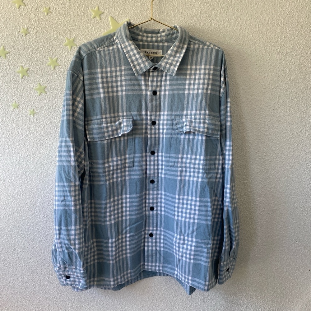 Blue Plaid Men's Shirt